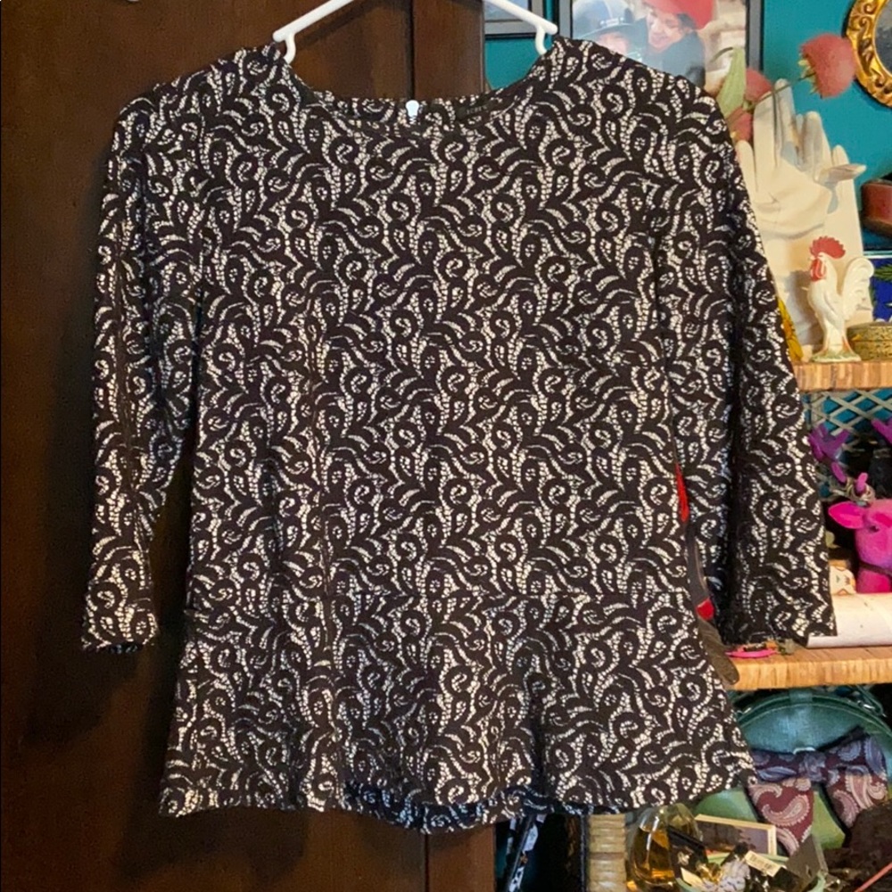 J Crew embroidered lace top